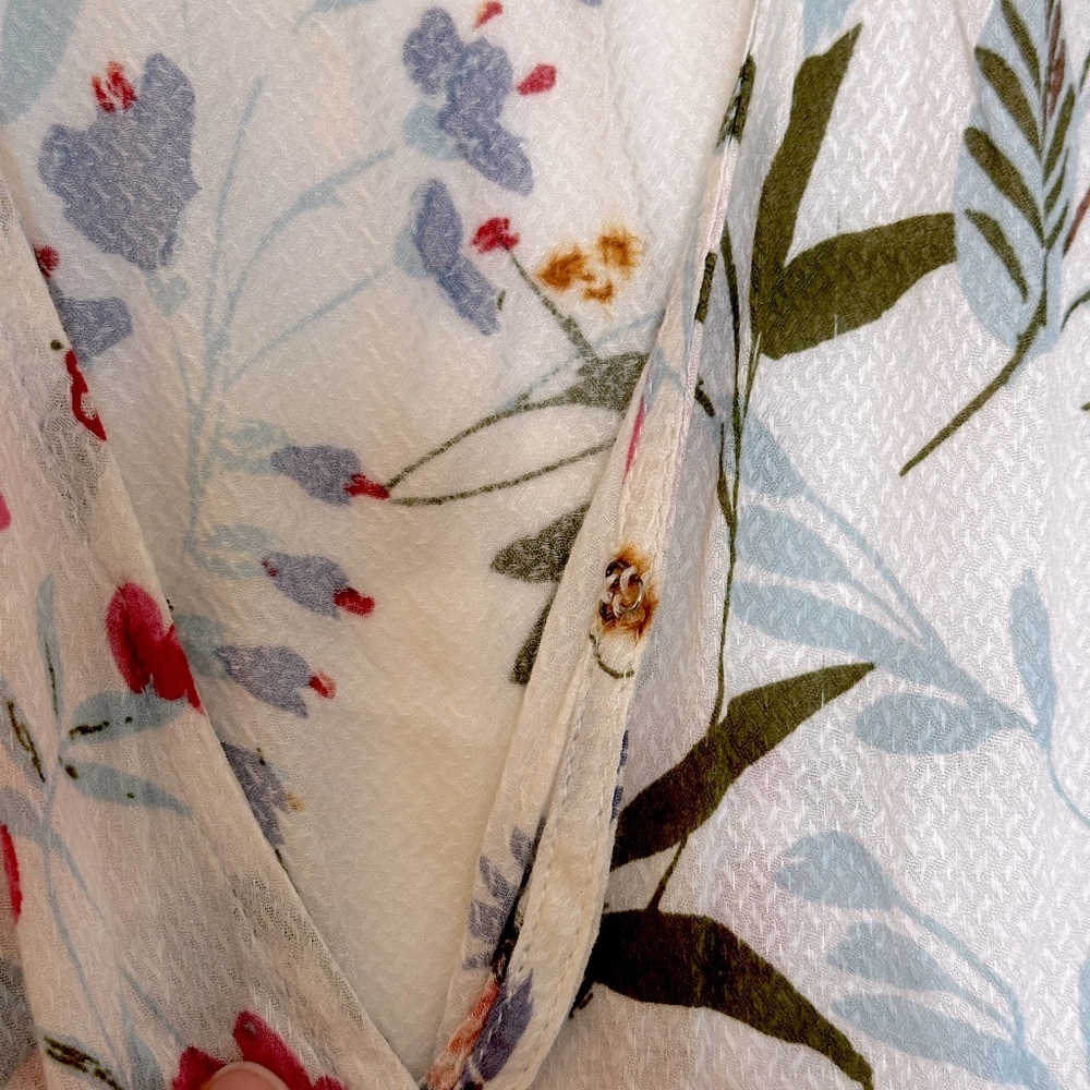 Love Stitch white Floral Flowy dress garden party summer picnic - Picture 8 of 8
